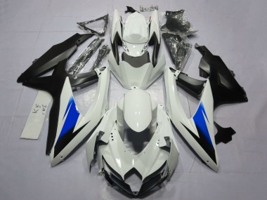 Carenagens Moto Suzuki GSXR 600 / GSXR 750 2008-2010 - Branco Azul Preto Fosco
