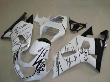 Carenagens Moto Suzuki GSXR 600 / GSXR 750 2001-2003 - Branco Preto Corona Alstare
