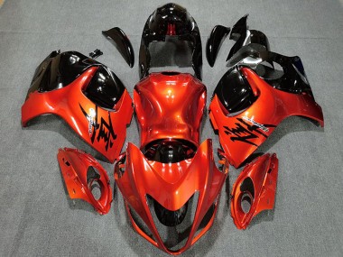 Carenagens Moto Suzuki GSXR 1300 2008-2020 - Laranja Doce Preto Brilhante