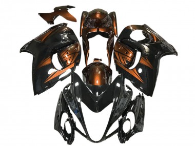 Carenagens Moto Suzuki GSXR 1300 2008-2020 - Preto Brilhante Laranja Profundo