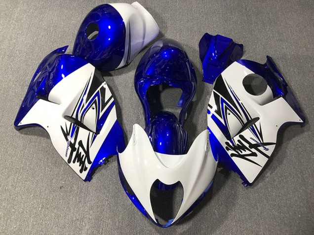 Carenagens Moto Suzuki GSXR 1300 1996-2007 - Branco Brilhante Azul Profundo