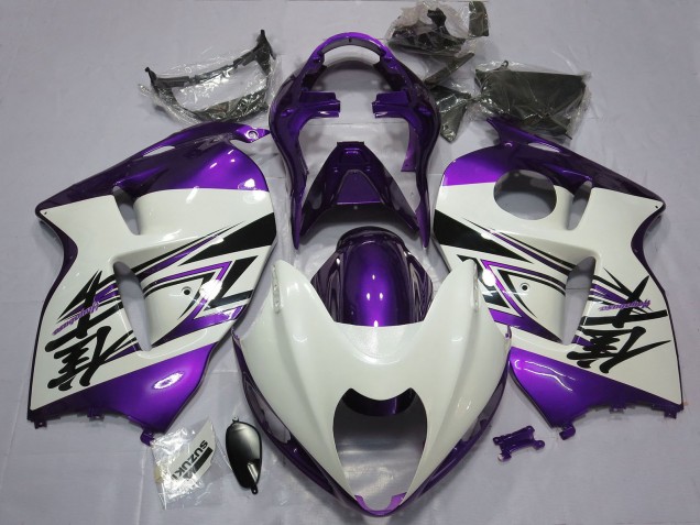 Carenagens Moto Suzuki GSXR 1300 1996-2007 - Branco Brilhante Roxo