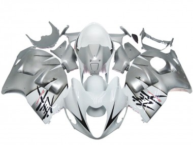 Carenagens Moto Suzuki GSXR 1300 1996-2007 - Prata Branco OEM Estilo