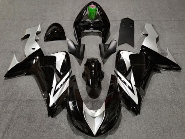 Carenagens Moto Kawasaki ZX10R 2006-2007 - Preto Brilhante Prata