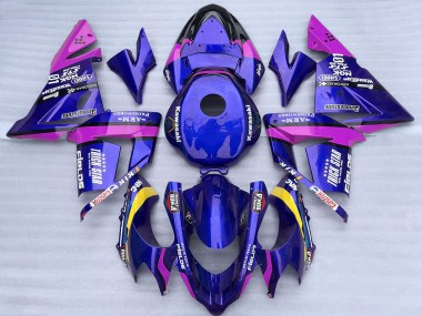 Carenagens Moto Kawasaki ZX10R 2004-2005 - Azul Rosa Trick Star