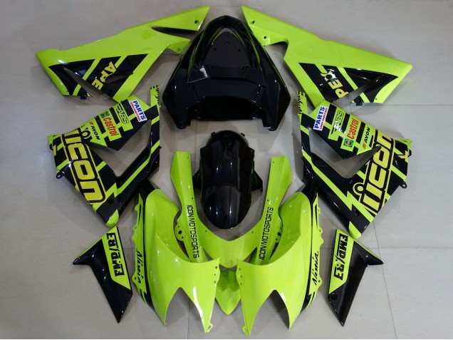Carenagens Moto Kawasaki ZX10R 2004-2005 - Alta Visibilidade Amarelo