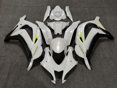 Carenagens Moto Kawasaki ZX10R 2016-2020 - Branco Pérola Amarelo Preto Fosco