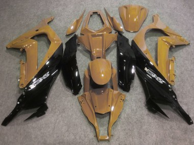 Carenagens Moto Kawasaki ZX10R 2016-2020 - Bronzeado do Deserto Preto Brilhante