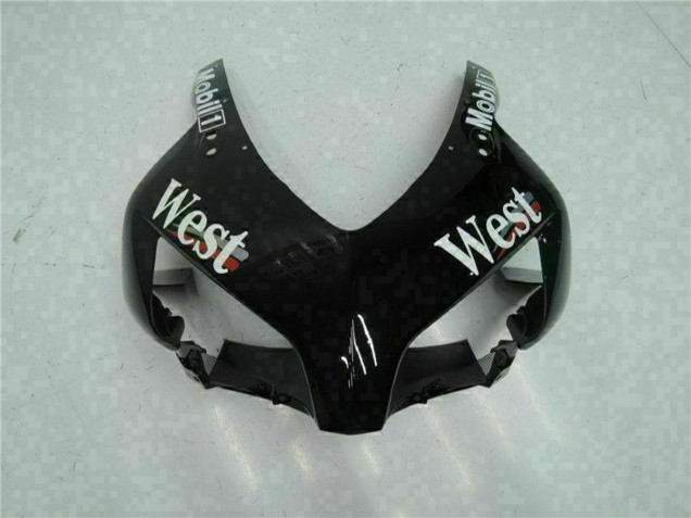 Carenagens Moto Honda CBR1000RR 2004-2005 - Preto Brilhante Branco West Mobil Michelin