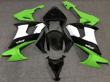 Carenagens Moto Kawasaki ZX10R 2008-2010 - Verde Branco Preto