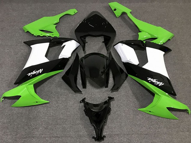 Carenagens Moto Kawasaki ZX10R 2008-2010 - Verde Branco Preto