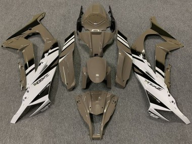 Carenagens Moto Kawasaki ZX10R 2011-2015 - Brown Branco Preto