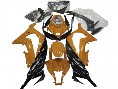 Carenagens Moto Kawasaki ZX10R 2011-2015 - Laranja Escuro Preto Brilhante