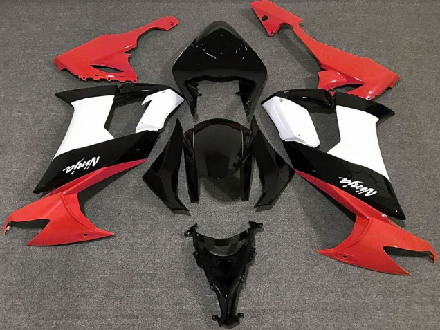 Carenagens Moto Kawasaki ZX10R 2008-2010 - Vermelho Brilhante Preto Branco