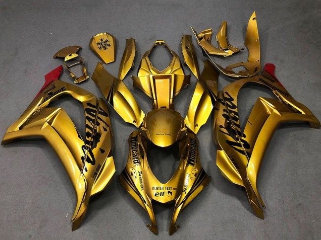 Carenagens Moto Kawasaki ZX10R 2016-2020 - Ouro Preto Vermelho