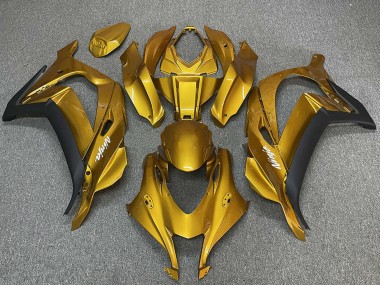 Carenagens Moto Kawasaki ZX10R 2016-2020 - Ouro Preto Branco Ninja