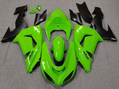 Carenagens Moto Kawasaki ZX10R 2006-2007 - Verde Preto Fosco