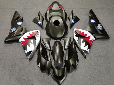 Carenagens Moto Kawasaki ZX10R 2004-2005 - Verde Militar Tubarão