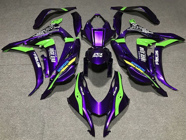 Carenagens Moto Kawasaki ZX10R 2016-2020 - Roxo Verde Branco Trick Star Eva Corrida