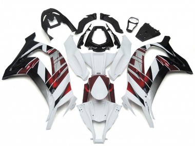 Carenagens Moto Kawasaki ZX10R 2016-2020 - Branco Vermelho Preto