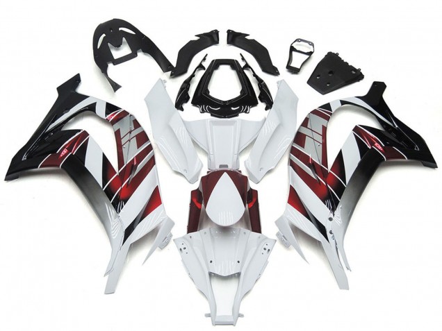 Carenagens Moto Kawasaki ZX10R 2016-2020 - Branco Vermelho Preto