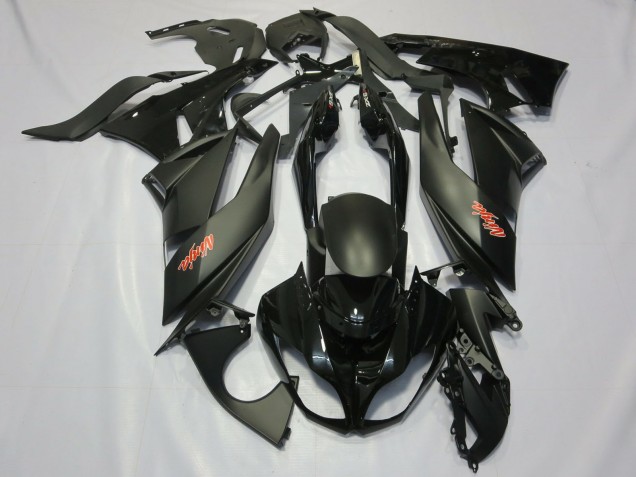 Carenagens Moto Kawasaki ZX6R 2009-2012 - Preto Fosco Preto Brilhante Vermelho Ninja