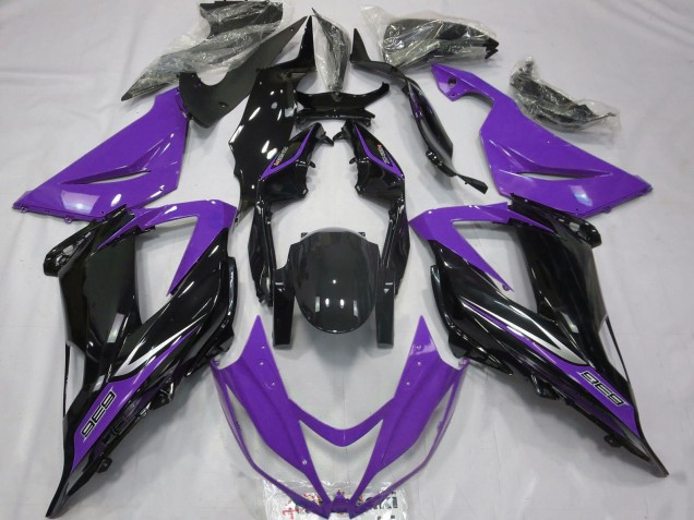 Carenagens Moto Kawasaki ZX6R 2013-2018 - Roxo Preto Brilhante