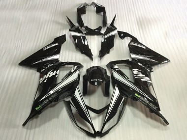 Carenagens Moto Kawasaki ZX6R 2013-2018 - Preto Brilhante Branco