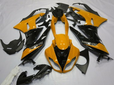 Carenagens Moto Kawasaki ZX6R 2009-2012 - Laranja Preto Brilhante