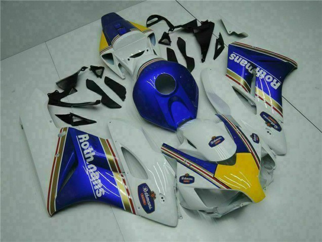 Carenagem Moto Honda CBR1000RR 2004-2005 - Branco Azul Amarelo Rothmans