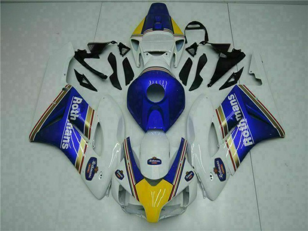 Carenagem Moto Honda CBR1000RR 2004-2005 - Branco Azul Amarelo Rothmans
