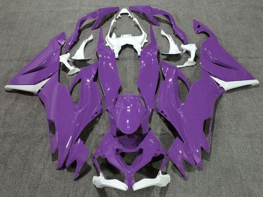 Carenagem Moto Kawasaki ZX6R 2019-2022 - Branco Roxo