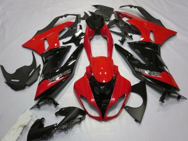 Carenagens Moto Kawasaki ZX6R 2009-2012 - Vermelho Preto Brilhante