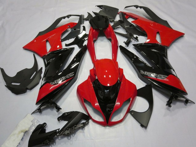Carenagens Moto Kawasaki ZX6R 2009-2012 - Vermelho Preto Brilhante