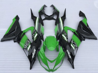 Carenagens Moto Kawasaki ZX6R 2013-2018 - Verde Preto Branco