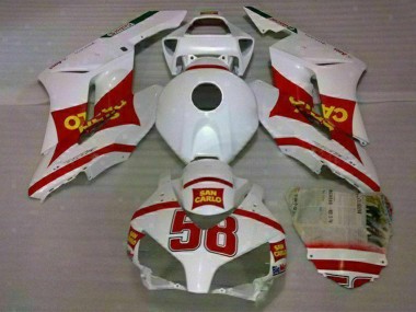 Carenagens Moto Honda CBR1000RR 2004-2005 - Branco Vermelho Amarelo San Carlo 58