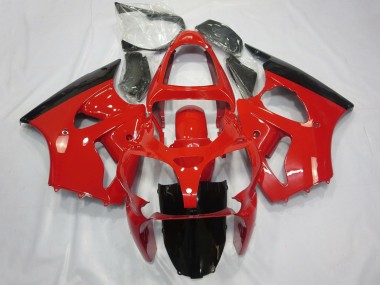 Carenagens Moto Kawasaki ZX6R 2000-2002 - Vermelho Preto Brilhante