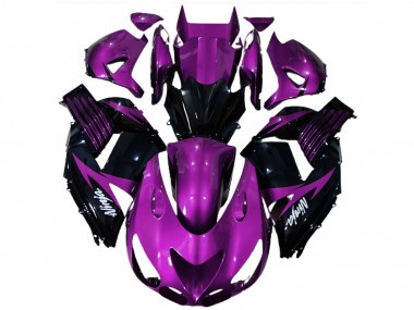 Carenagens Moto Kawasaki ZX14R 2006-2011 - Roxo Preto Brilhante Branco Ninja