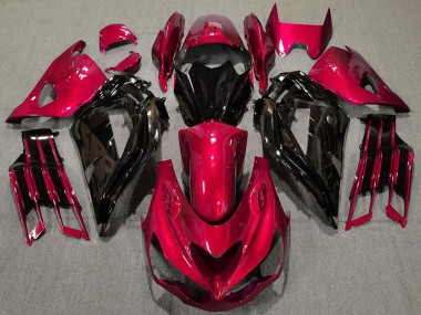 Carenagens Moto Kawasaki ZX14R 2012-2024 - Vermelho Preto Brilhante