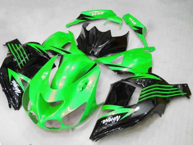 Carenagens Moto Kawasaki ZX14R 2012-2024 - Verde Preto Brilhante Branco Ninja