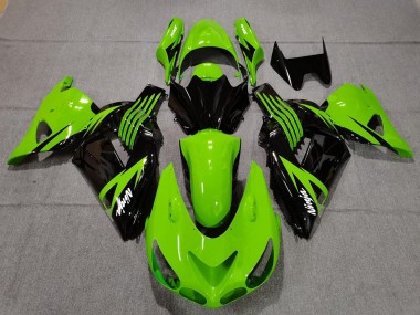 Carenagens Moto Kawasaki ZX14R 2006-2011 - Verde Preto Brilhante Branco Ninja