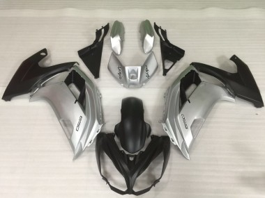 Carenagens Moto Kawasaki Ninja 650R 2009-2011 - Prata Preto Fosco