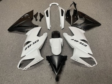 Carenagens Moto Kawasaki Ninja ER6F 2009-2011 - Branco Preto Fosco