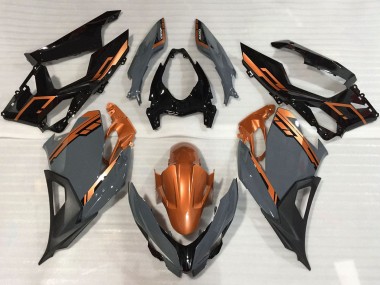 Carenagens Moto Kawasaki Ninja 400 2018-2024 - Laranja Nardo Cinzento Preto Brilhante