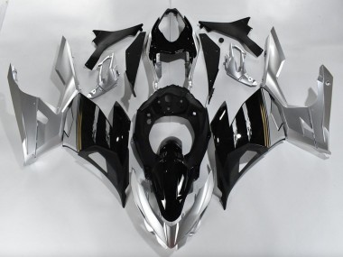 Carenagens Moto Kawasaki Ninja 400 2018-2024 - Prata Preto Brilhante