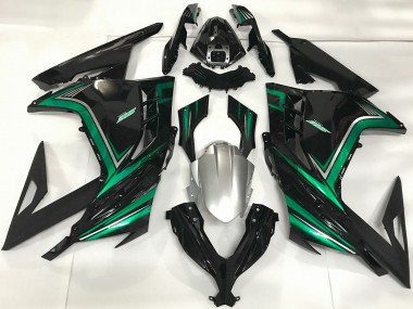 Carenagens Moto Kawasaki Ninja 300 2013-2024 - Preto Brilhante Verde Esmeralda