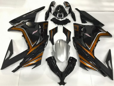 Carenagens Moto Kawasaki Ninja 300 2013-2024 - Preto Brilhante Laranja