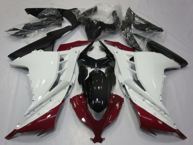 Carenagens Moto Kawasaki Ninja 300 2013-2024 - Branco Vermelho Castanho Preto