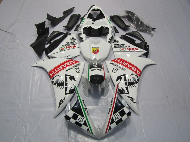 Carenagens Moto Yamaha R1 2012-2014 - Branco Vermelho Verde Preto Abarth Wudy Motul