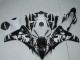 Carenagens ABS Honda CBR1000RR 2008-2011 - Branco Preto Brilhante
